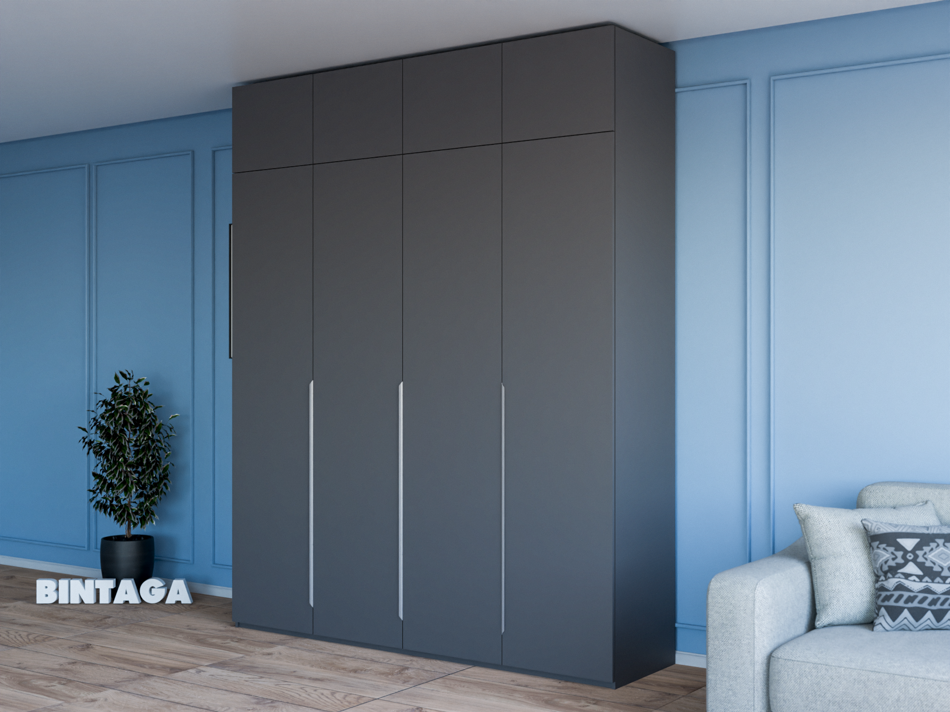 Пакс Альхейм 24 grey (silver) ИКЕА (IKEA) изображение товара