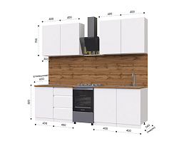 Изображение товара Кухонный гарнитур METOД 1 white ИКЕА (IKEA) на сайте bintaga.ru